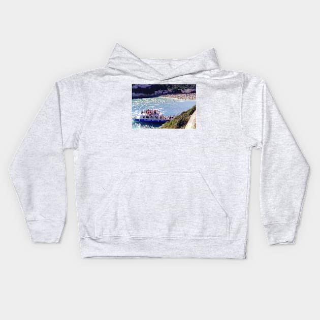 Glass Bottom Boat Kids Hoodie by tomg